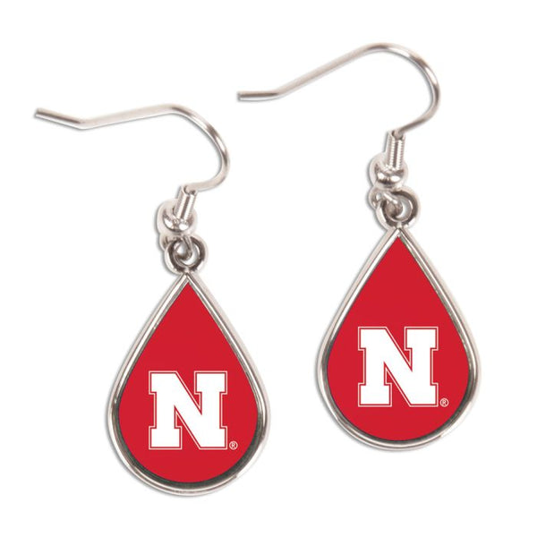 Wholesale-Nebraska Cornhuskers Earrings Jewelry Carded Tear Drop