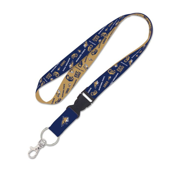 Wholesale-Montana State Bobcats SCATTERPRINT Lanyard w/detachable buckle 1"