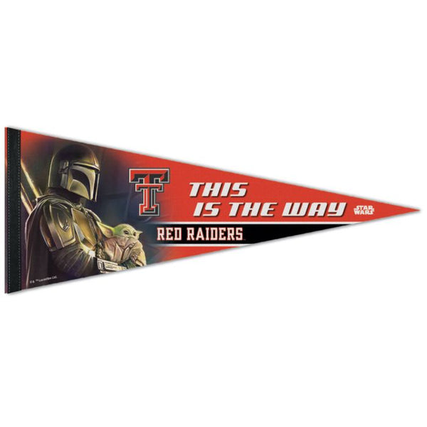 Wholesale-Texas Tech Red Raiders / Star Wars mandalorian Premium Pennant 12" x 30"