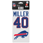 Buffalo Bills Perfect Cut Decal Set of two 4"x4" Von Miller