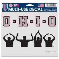 Wholesale-Ohio State Buckeyes Ohio State Silhouette Multi-Use Decal -Clear Bckrgd 5" x 6"