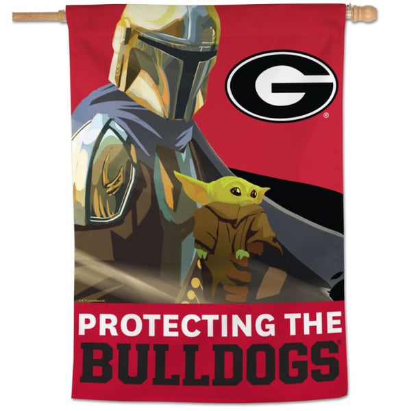 Wholesale-Georgia Bulldogs / Star Wars MANDALORIAN Vertical Flag 28" x 40"