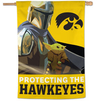 Iowa Hawkeyes / Star Wars MANDALORIAN Vertical Flag 28" x 40"