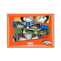 Denver Broncos / Marvel (C) 2021 Marvel Metal Magnet 2.5" x 3.5"