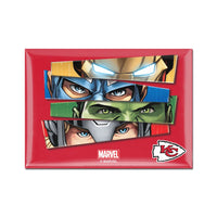 Kansas City Chiefs / Marvel (C) 2021 Marvel Metal Magnet 2.5" x 3.5"