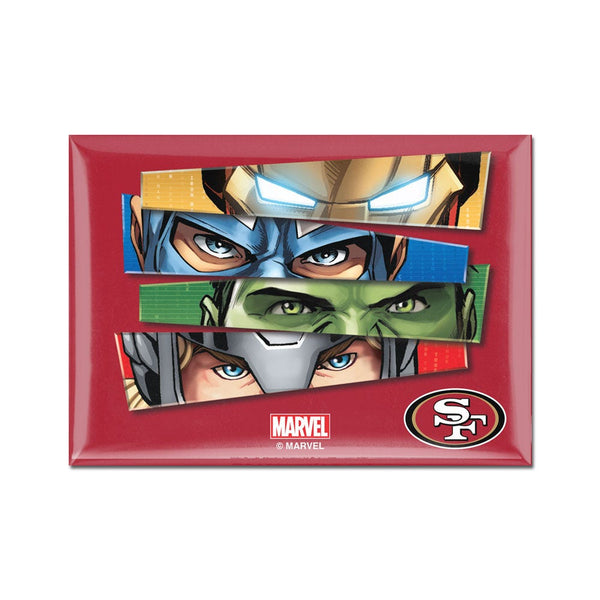 San Francisco 49ers / Marvel (C) 2021 Marvel Metal Magnet 2.5" x 3.5"