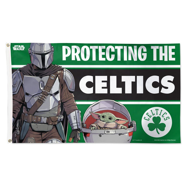 Boston Celtics / Star Wars mandalorian Flag - Deluxe 3' X 5'