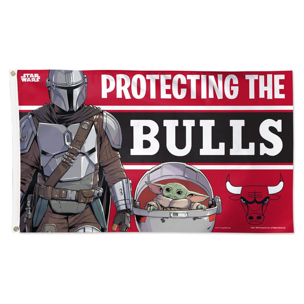 Chicago Bulls / Star Wars Mandalorian Flag - Deluxe 3' X 5'