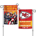 Kansas City Chiefs / Marvel (C) 2021 Marvel Garden Flags 2 sided 12.5" x 18"