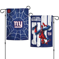 New York Giants / Marvel (C) 2021 Marvel Garden Flags 2 sided 12.5" x 18"
