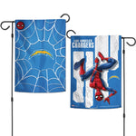 Los Angeles Chargers / Marvel (C) 2022 Marvel Garden Flags 2 sided 12.5" x 18"