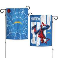 Los Angeles Chargers / Marvel (C) 2022 Marvel Garden Flags 2 sided 12.5" x 18"
