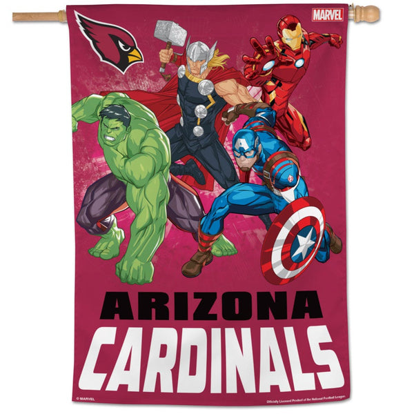 Arizona Cardinals / Marvel (C) 2021 Marvel Vertical Flag 28" x 40"
