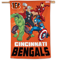Cincinnati Bengals / Marvel (C) 2021 Marvel Vertical Flag 28" x 40"