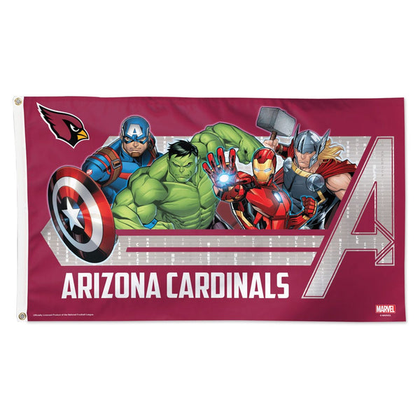 Arizona Cardinals / Marvel (C) 2021 Marvel Flag - Deluxe 3' X 5'