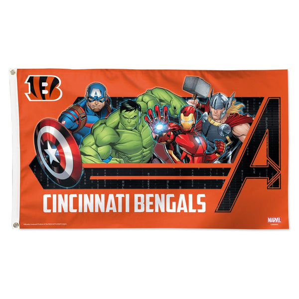 Cincinnati Bengals / Marvel (C) 2021 Marvel Flag - Deluxe 3' X 5'