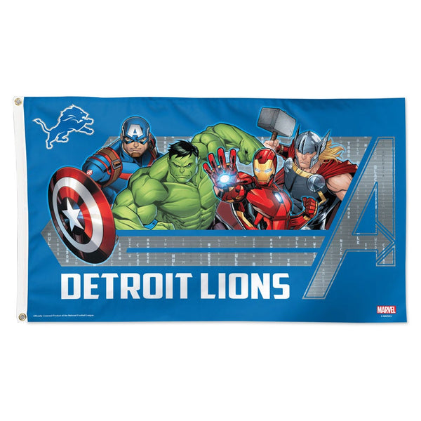 Detroit Lions / Marvel (C) 2021 Marvel Flag - Deluxe 3' X 5'