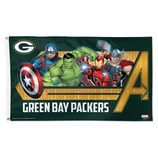Green Bay Packers / Marvel (C) 2021 Marvel Flag - Deluxe 3' X 5'