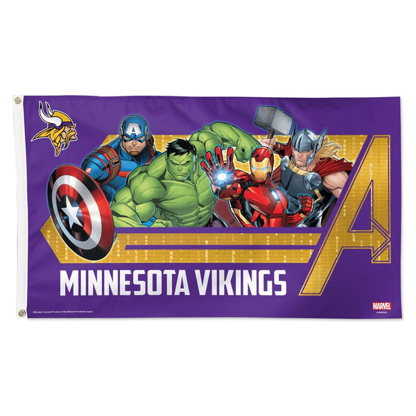 Minnesota Vikings / Marvel (C) 2021 Marvel Flag - Deluxe 3' X 5'