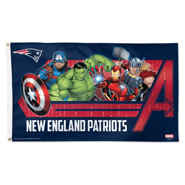 New England Patriots / Marvel (C) 2021 Marvel Flag - Deluxe 3' X 5'
