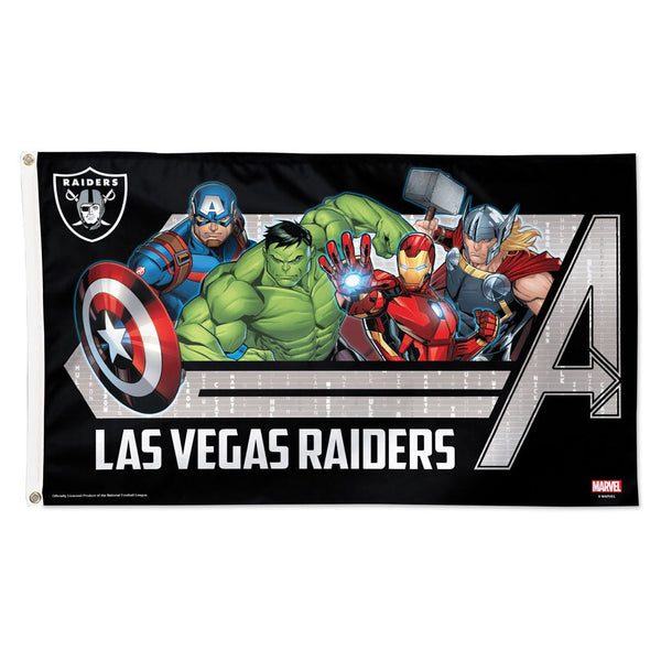 Las Vegas Raiders / Marvel (C) 2021 Marvel Flag - Deluxe 3' X 5'