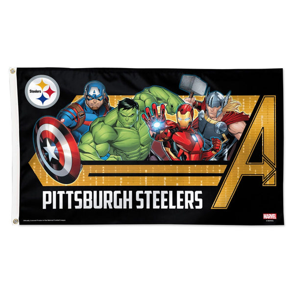 Pittsburgh Steelers / Marvel (C) 2021 Marvel Flag - Deluxe 3' X 5'