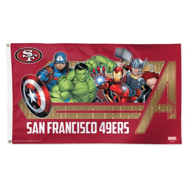 San Francisco 49ers / Marvel (C) 2021 Marvel Flag - Deluxe 3' X 5'