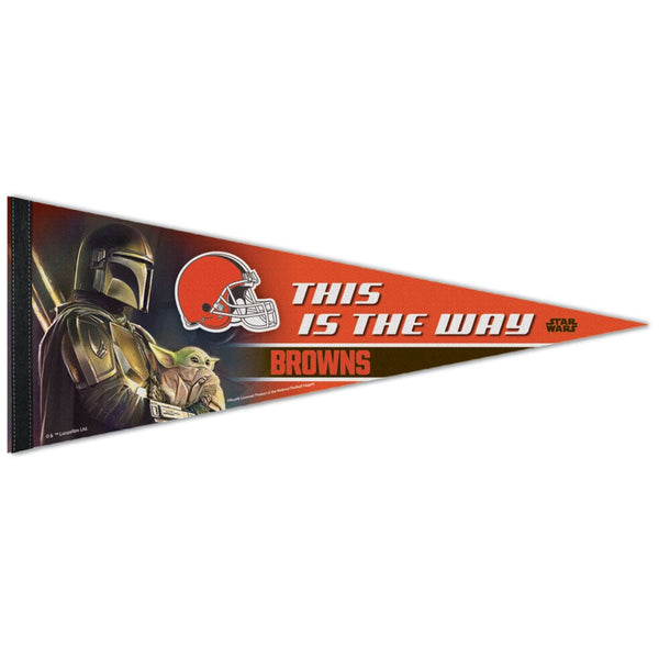 Cleveland Browns / Star Wars MANDALORIAN Premium Pennant 12" x 30"