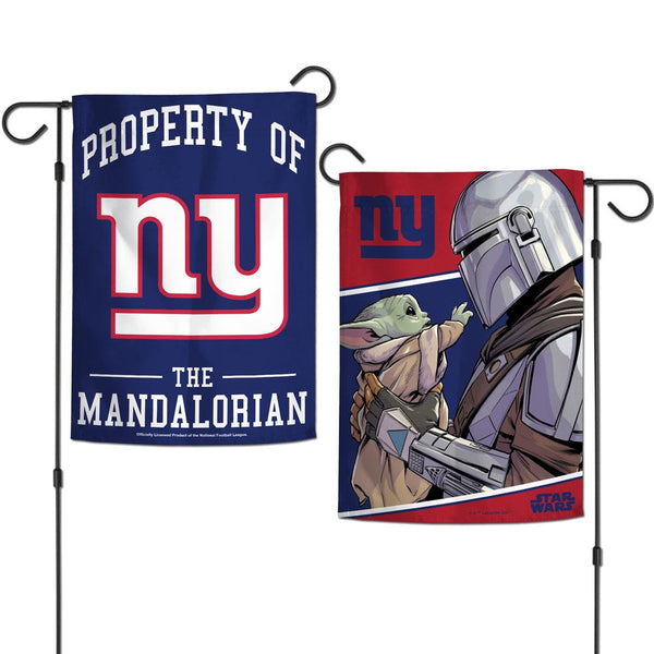 New York Giants / Star Wars Mandalorian Garden Flags 2 sided 12.5" x 18"