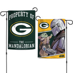 Green Bay Packers / Star Wars Mandalorian Garden Flags 2 sided 12.5" x 18"