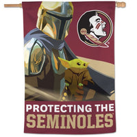 Wholesale-Florida State Seminoles / Star Wars MANDALORIAN Vertical Flag 28" x 40"