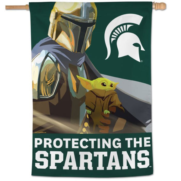 Wholesale-Michigan State Spartans / Star Wars MANDALORIAN Vertical Flag 28" x 40"