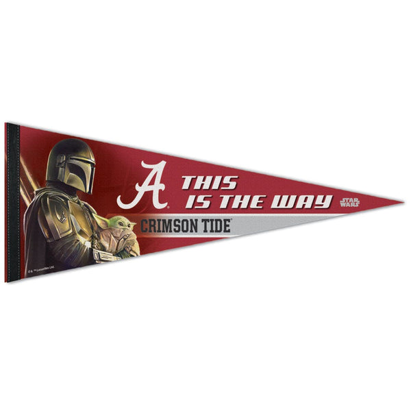 Alabama Crimson Tide / Star Wars MANDALORIAN Premium Pennant 12" x 30"