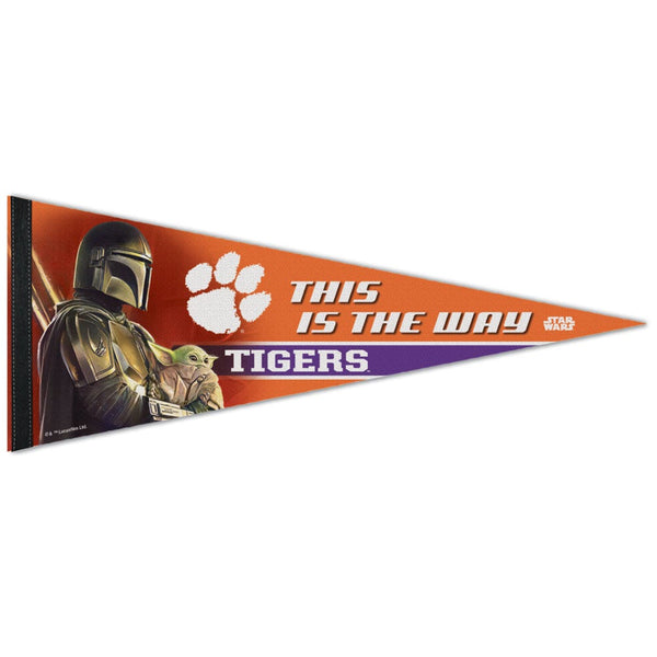 Clemson Tigers / Star Wars MANDALORIAN Premium Pennant 12" x 30"
