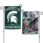 Wholesale-Michigan State Spartans / Star Wars MANDALORIAN Garden Flags 2 sided 12.5" x 18"