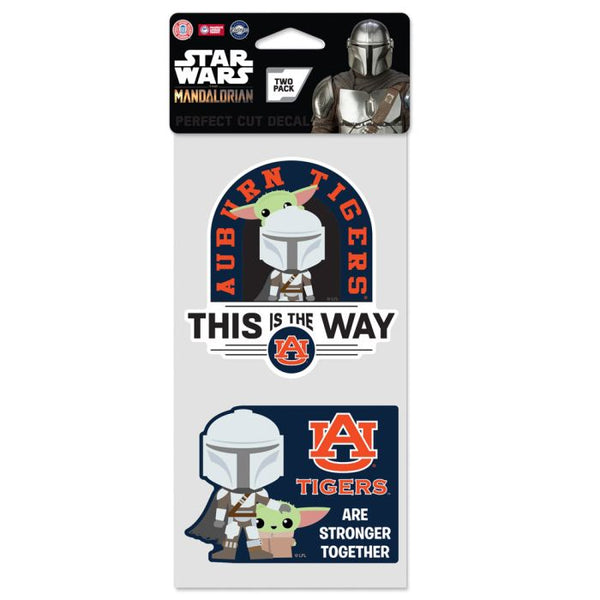 Wholesale-Auburn Tigers / Star Wars MANDALORIAN Perfect Cut Decal Set of two 4"x4"