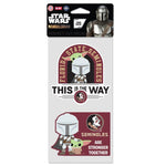 Wholesale-Florida State Seminoles / Star Wars MANDALORIAN Perfect Cut Decal Set of two 4"x4"