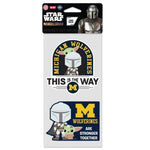 Wholesale-Michigan Wolverines / Star Wars MANDALORIAN Perfect Cut Decal Set of two 4"x4"