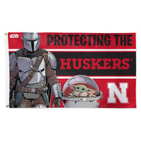 Wholesale-Nebraska Cornhuskers / Star Wars Mandalorian Flag - Deluxe 3' X 5'