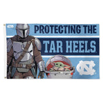 North Carolina Tar Heels / Star Wars Mandalorian Flag - Deluxe 3' X 5'