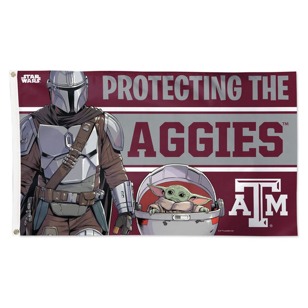 Texas A&M Aggies / Star Wars Mandalorian Flag - Deluxe 3' X 5'