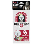 Wholesale-Oklahoma Sooners / Star Wars Mandalorian Perfect Cut Decal Set of two 4"x4"