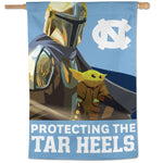 Wholesale-North Carolina Tar Heels / Star Wars Mandalorian Vertical Flag 28" x 40"