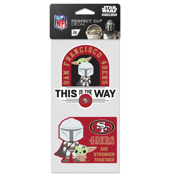 San Francisco 49ers / Star Wars Mandalorian Perfect Cut Decal Set of two 4"x4"