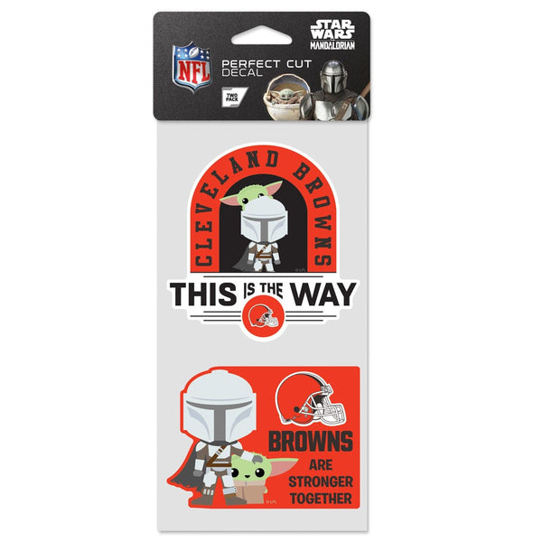 Cleveland Browns / Star Wars MANDALORIAN Perfect Cut Decal Set of two 4"x4"