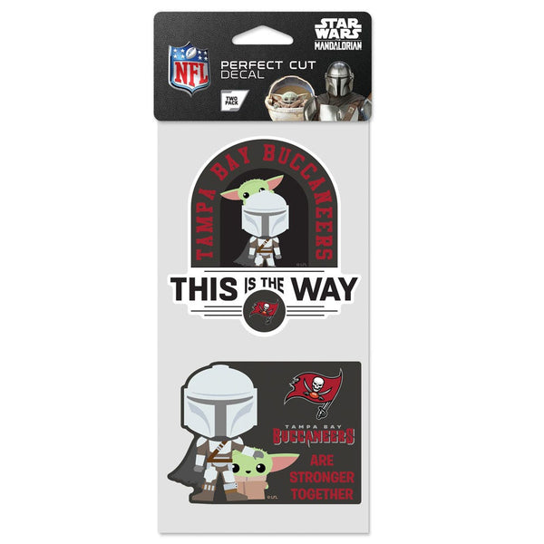 Tampa Bay Buccaneers / Star Wars Mandalorian Perfect Cut Decal Set of two 4"x4"