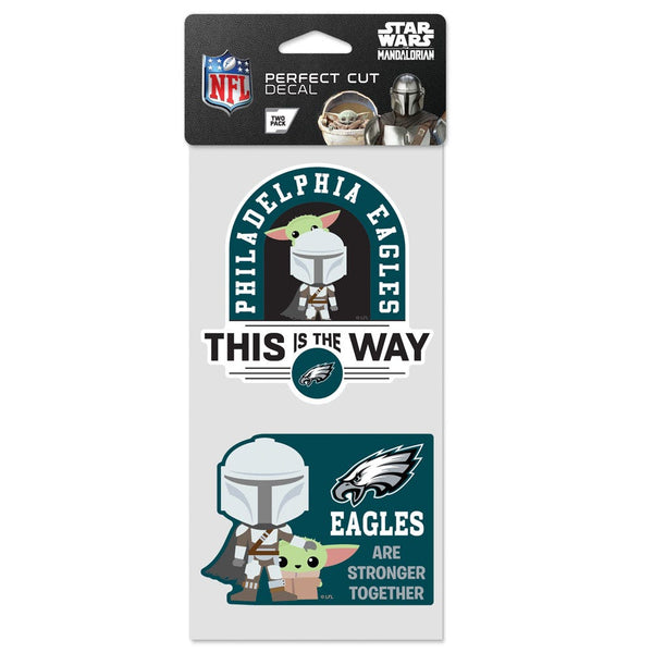 Philadelphia Eagles / Star Wars Mandalorian Perfect Cut Decal Set of two 4"x4"