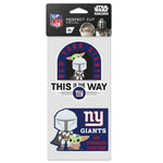 New York Giants / Star Wars Mandalorian Perfect Cut Decal Set of two 4"x4"