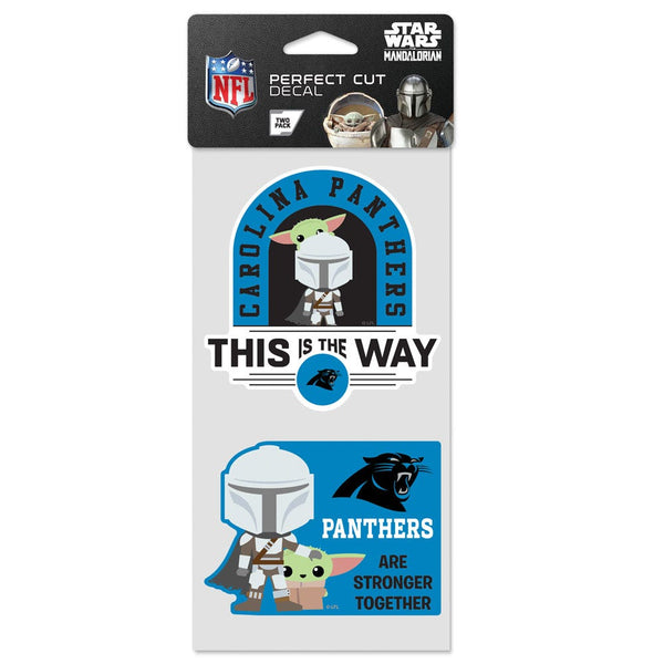 Carolina Panthers / Star Wars Mandalorian Perfect Cut Decal Set of two 4"x4"