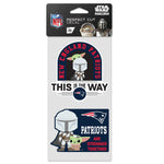 New England Patriots / Star Wars Mandalorian Perfect Cut Decal Set of two 4"x4"